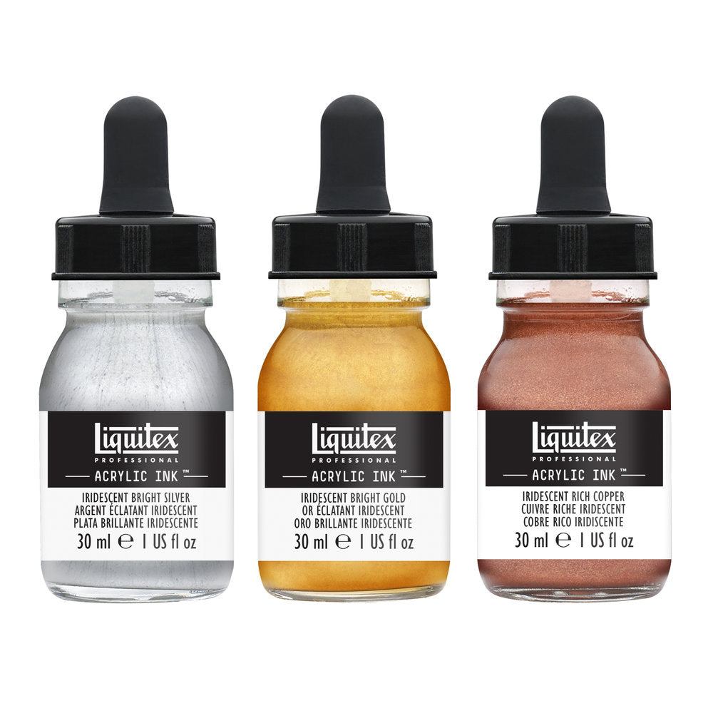 Acrylic Ink Set - 3x30ml - Iridescents – Liquitex