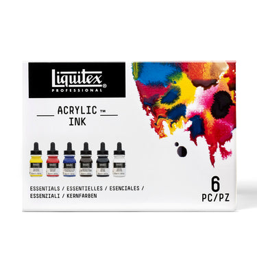 LQX ACRYLIC INK SET 6X30ML ESSENTIALS [FRONT] 887452997481