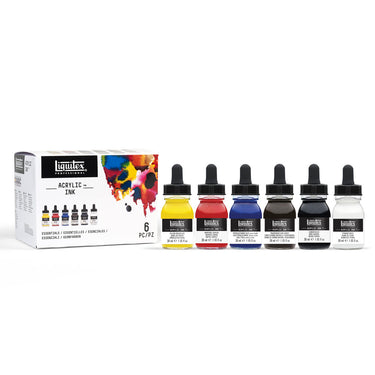 LQX ACRYLIC INK SET 6X30ML ESSENTIALS 887452997481