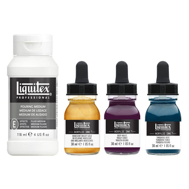 LQX ACRYLIC INK SET 3X30ML POURING - DEEP COLORS [CONTENTS] 887452997399