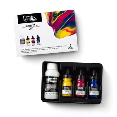 LQX ACRYLIC INK SET 3X30ML POURING - PRIMARY COLORS [OPEN] 887452997382