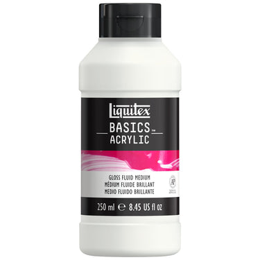 LQX BASICS ACRYLIC MEDIUMS 250ML GLOSS FLUID MEDIUM 094376977523