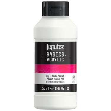 LQX BASICS ACRYLIC MEDIUMS 250ML MATTE FLUID MEDIUM 094376977516