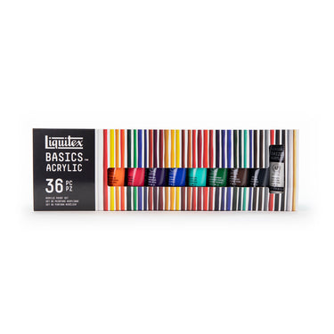 LQX BASICS 36X22ML PAINT SET 887452037651 [FRONT]