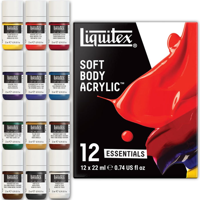 Soft Body Acrylic Set - 12x22ml - Essentials