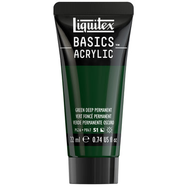 Basics Acrylic Color - Green Deep Permanent