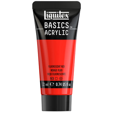 Basics Acrylic Color - Fluorescent Red