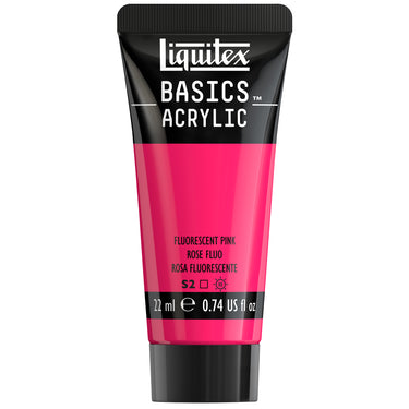 Basics Acrylic Color - Fluorescent Pink