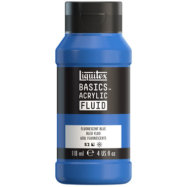 Basics Acrylic Fluid Color - Fluorescent Blue